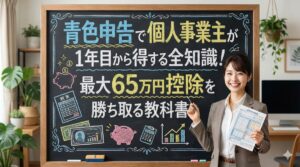 青色申告で個人事業主が1年目から得する全知識！最大65万円控除を勝ち取る教科書