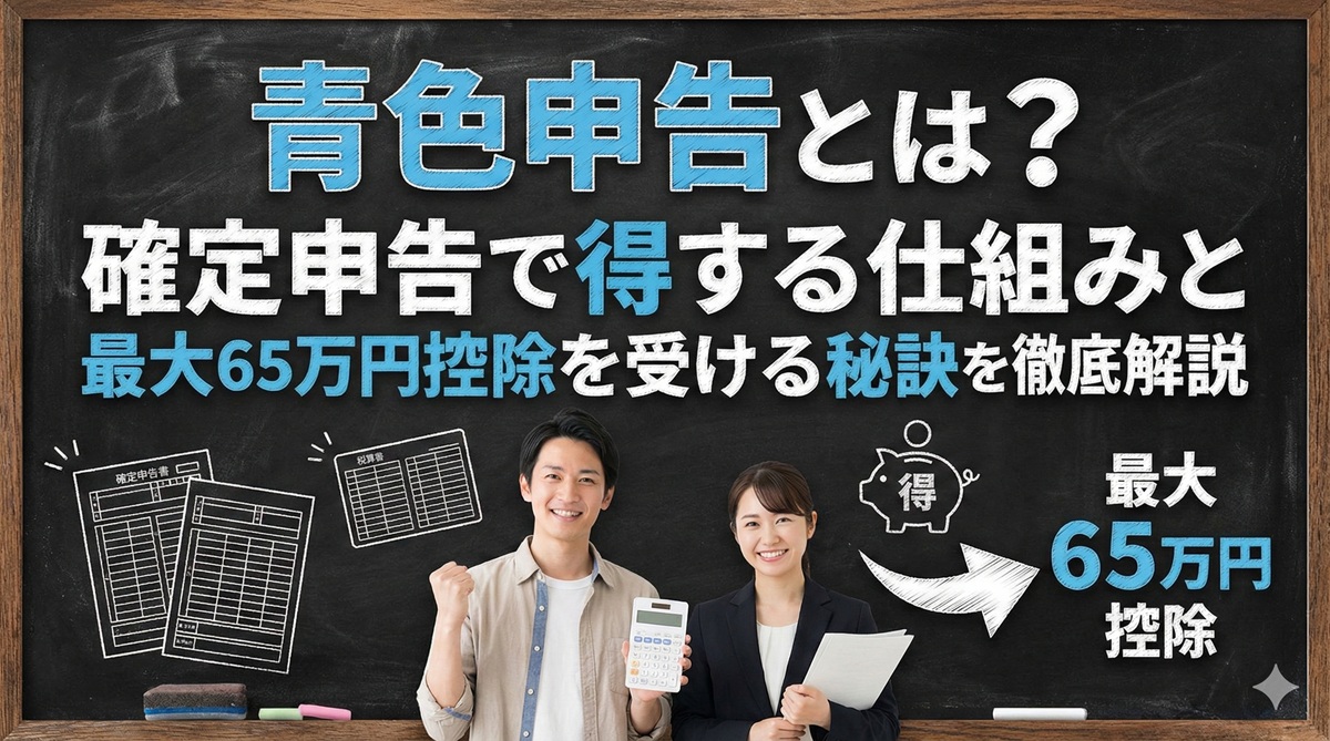 青色申告とは？確定申告で得する仕組みと最大65万円控除を受ける秘訣を徹底解説