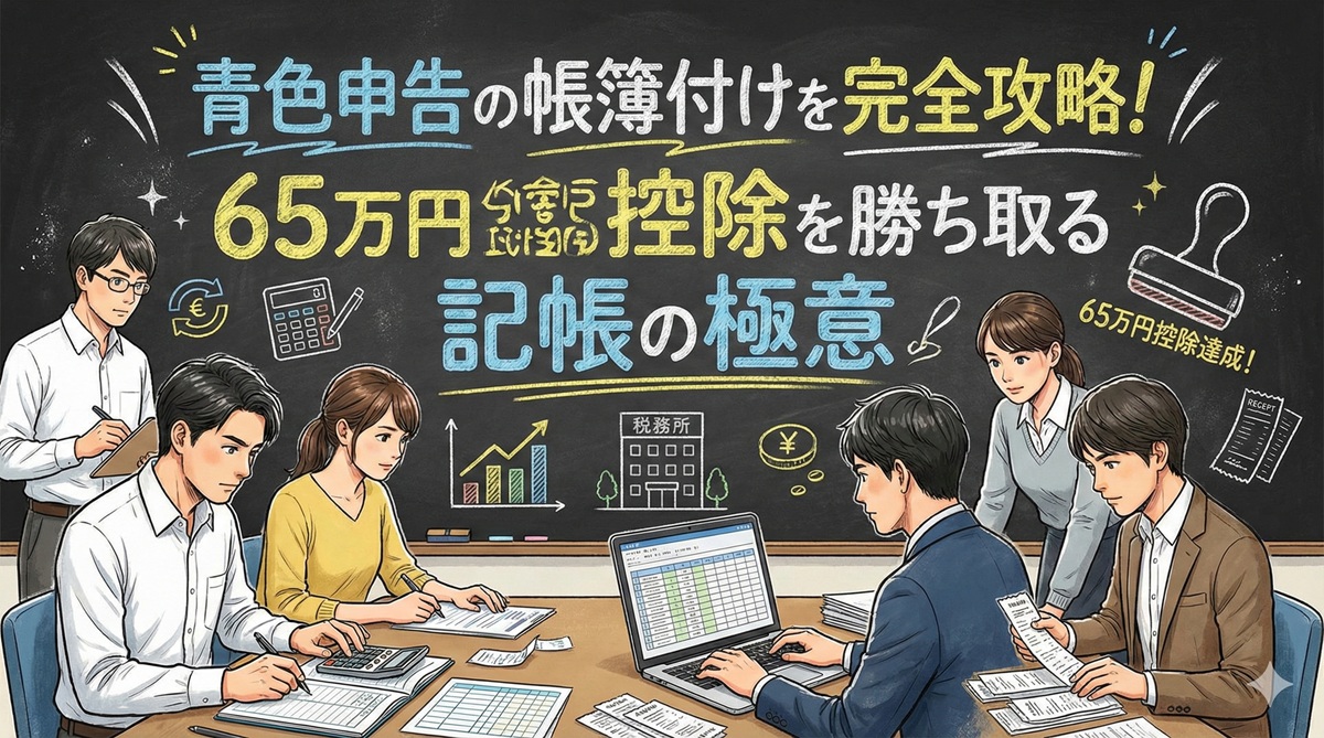 青色申告の帳簿付けを完全攻略！65万円控除を勝ち取る記帳の極意