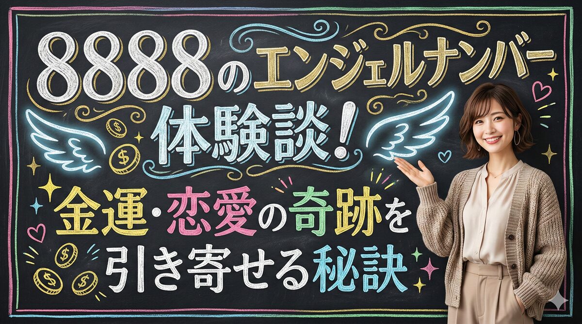 8888のエンジェルナンバー体験談!金運・恋愛の奇跡を引き寄せる秘訣