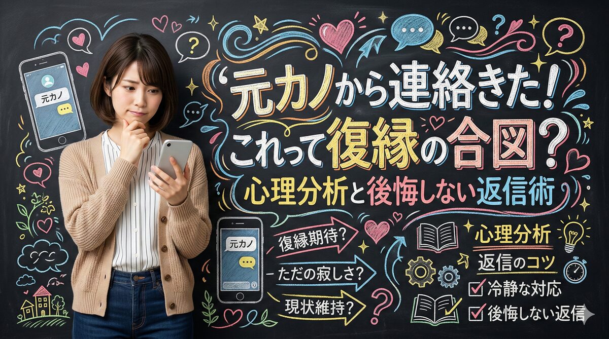 元カノから連絡きた！これって復縁の合図？心理分析と後悔しない返信術