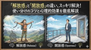 「解放感」と「開放感」の違い、スッキリ解決！使い分けのコツと心理的効果を徹底解説