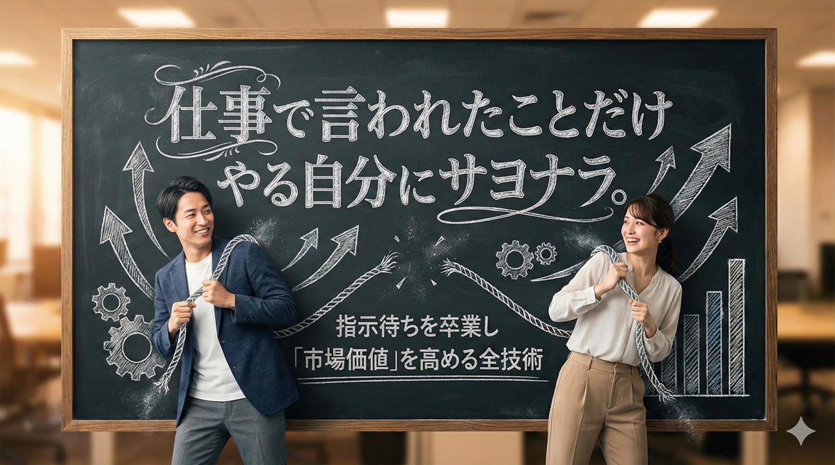 仕事で言われたことだけやる自分にサヨナラ。指示待ちを卒業し「市場価値」を高める全技術