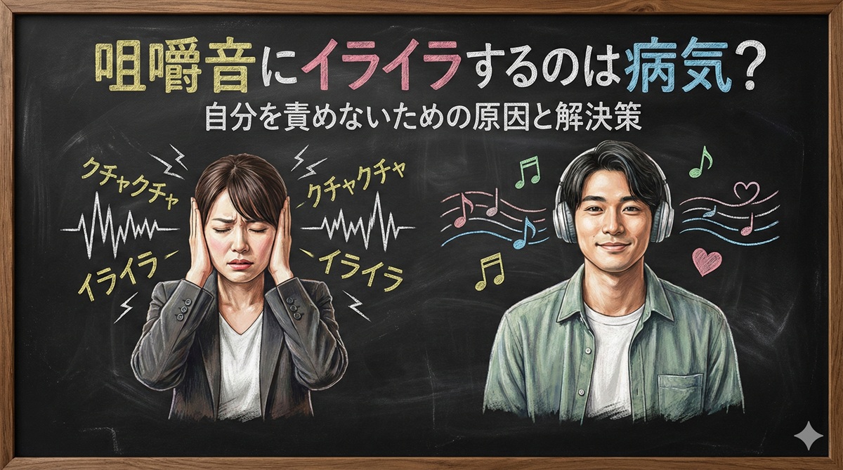 咀嚼音にイライラするのは病気？自分を責めないための原因と解決策