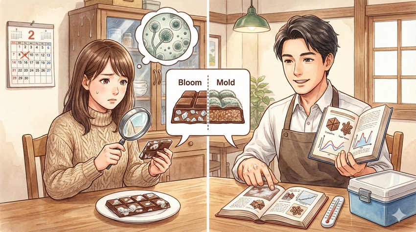 白い粉はカビ？チョコレートの賞味期限とブルーム現象