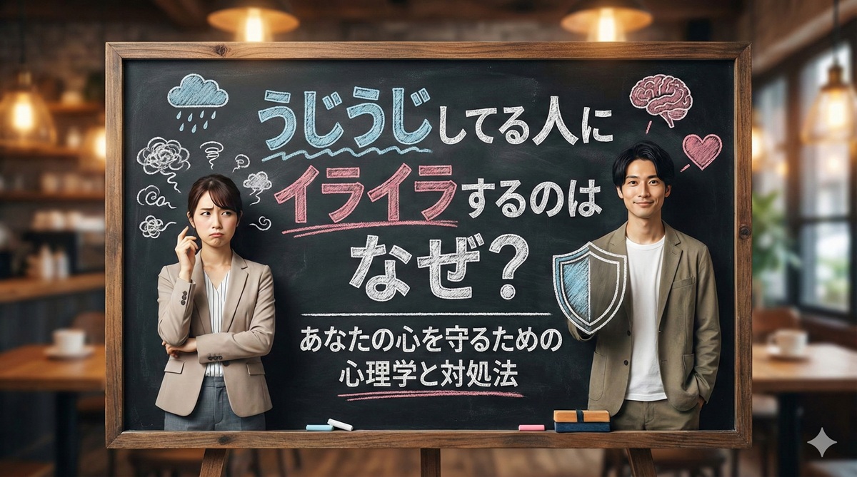 うじうじしてる人にイライラするのはなぜ？あなたの心を守るための心理学と対処法