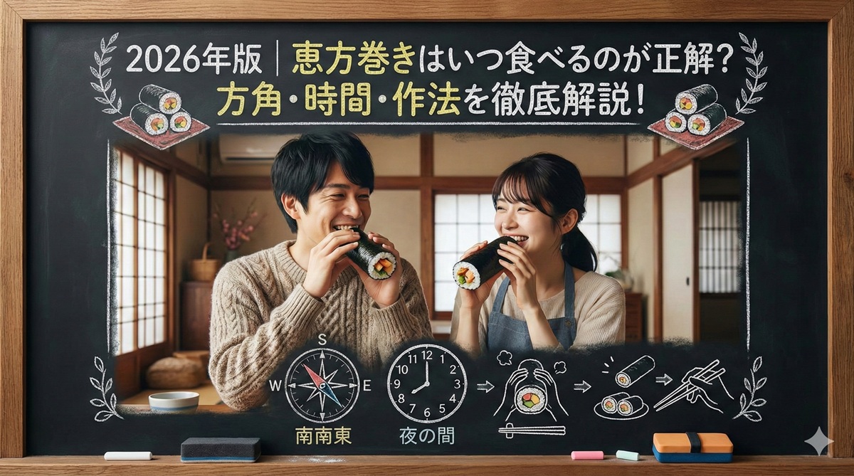 2026年版｜恵方巻きはいつ食べるのが正解？方角・時間・作法を徹底解説！