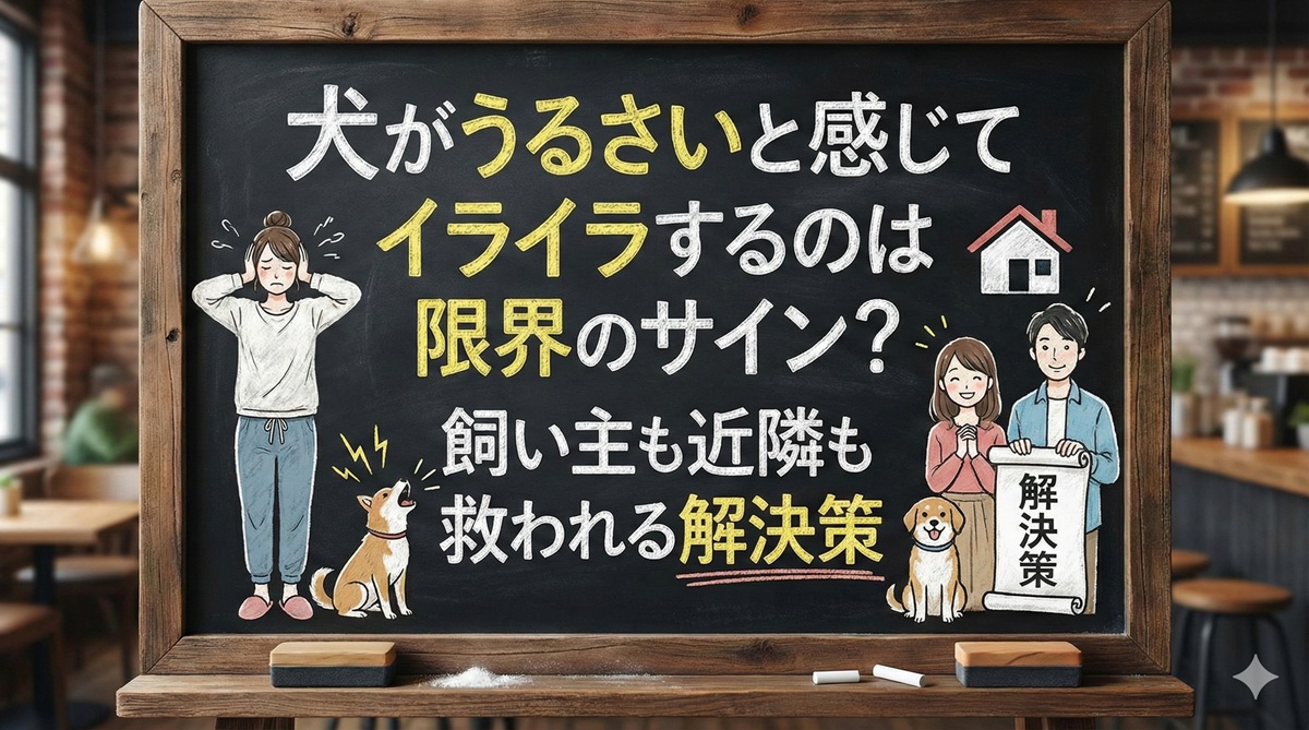犬がうるさいと感じてイライラするのは限界のサイン?飼い主も近隣も救われる解決策