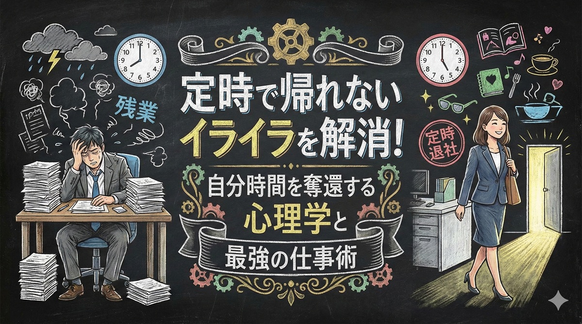 定時で帰れないイライラを解消！自分時間を奪還する心理学と最強の仕事術