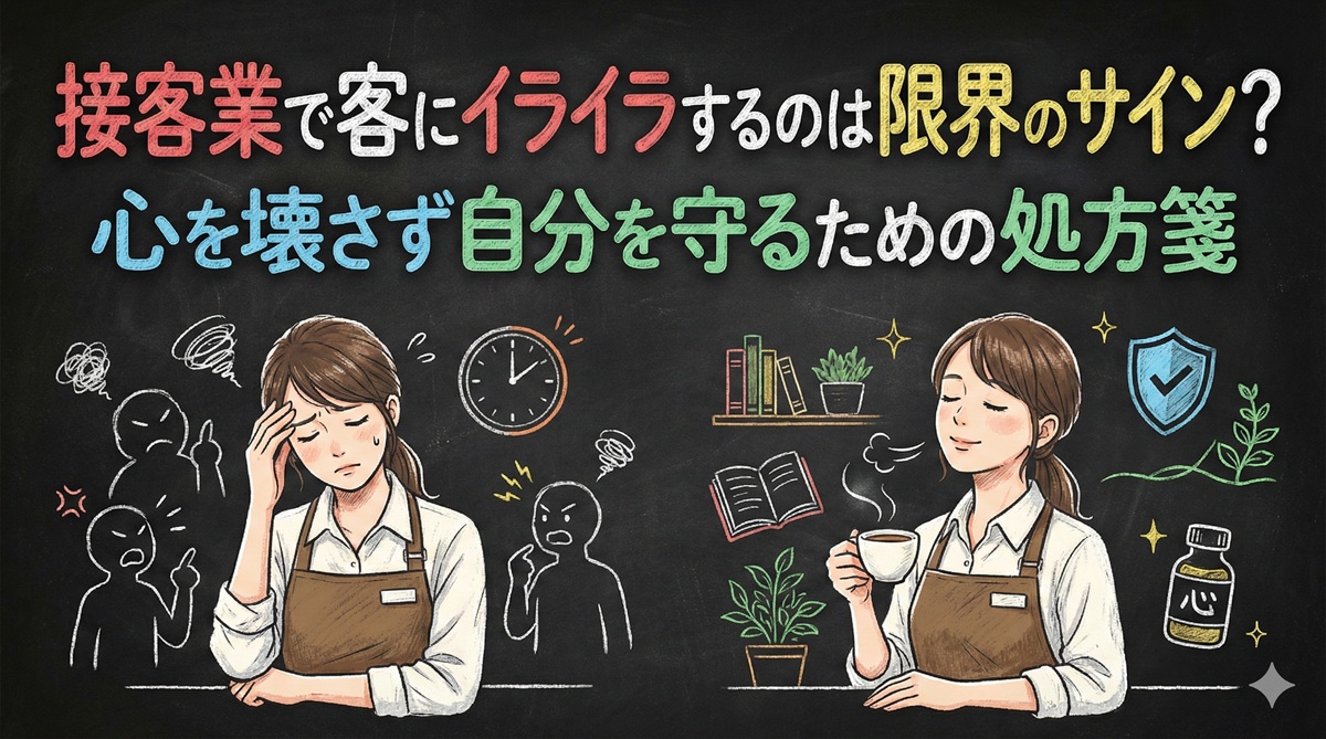 接客業で客にイライラするのは限界のサイン？心を壊さず自分を守るための処方箋