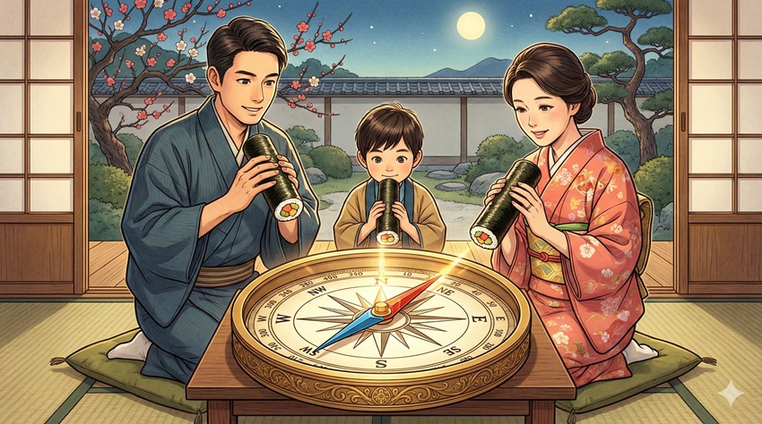 恵方巻きを食べる際に必ず確認したい今年の方角