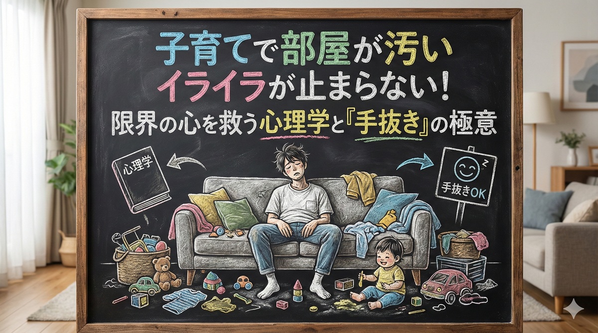 子育てで部屋が汚いイライラが止まらない！限界の心を救う心理学と「手抜き」の極意