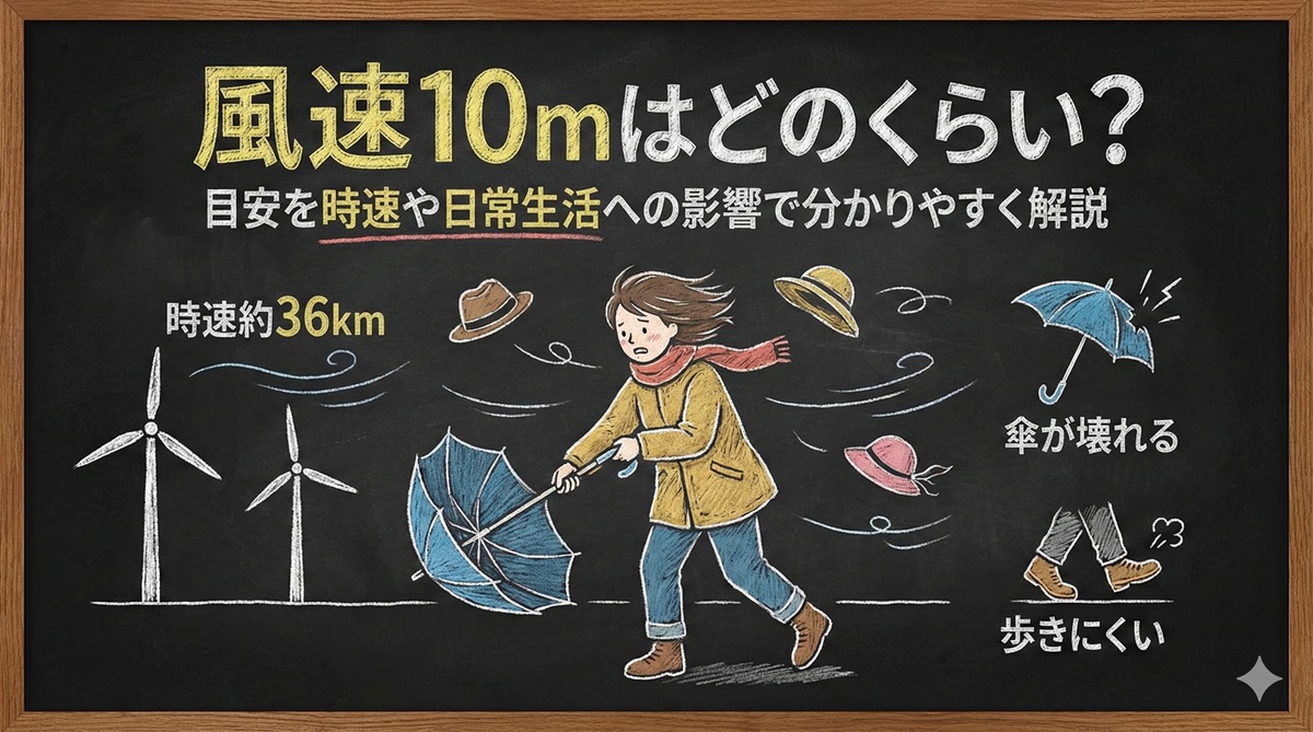 風速10mはどのくらい？目安を時速や日常生活への影響で分かりやすく解説
