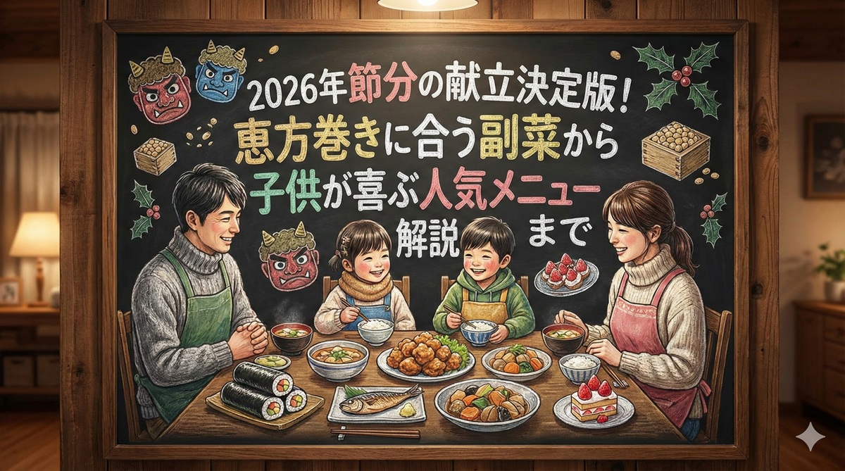 2026年節分の献立決定版！恵方巻きに合う副菜から子供が喜ぶ人気メニューまで解説