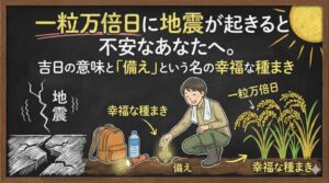 一粒万倍日に地震が起きると不安なあなたへ。吉日の意味と「備え」という名の幸福な種まき