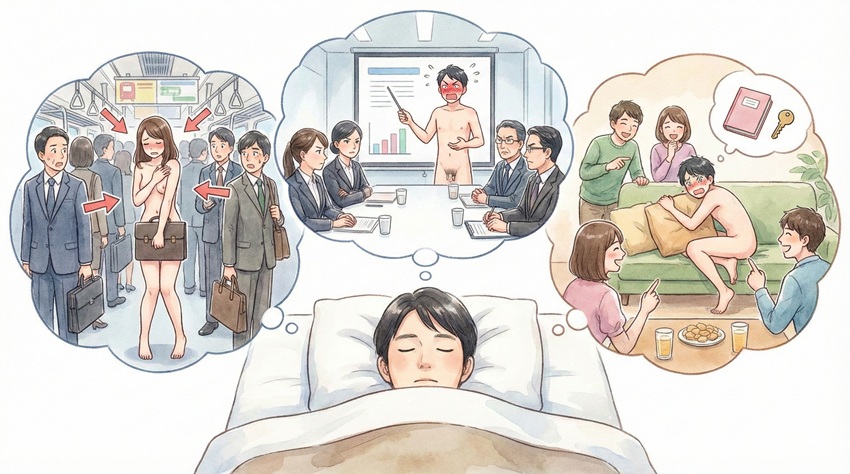 夢で服を着ていない状況が恥ずかしいシチュエーション別の意味