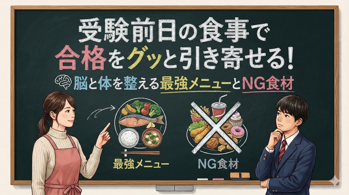 受験前日の食事で合格をグッと引き寄せる！脳と体を整える最強メニューとNG食材