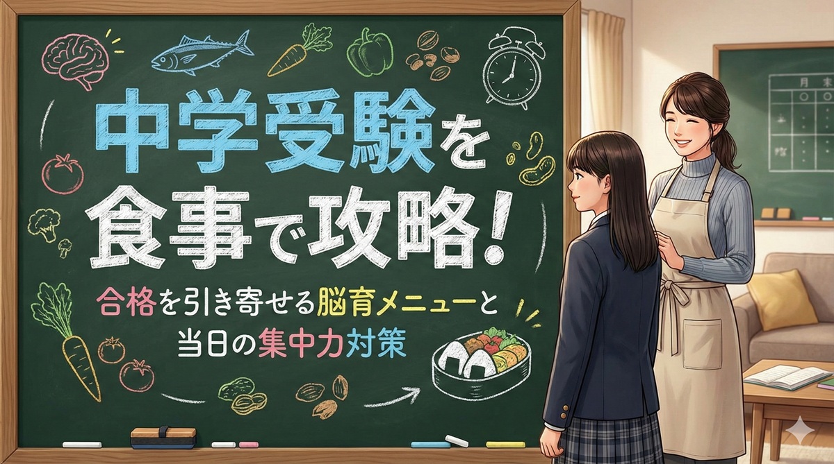 中学受験を食事で攻略!合格を引き寄せる脳育メニューと当日の集中力対策