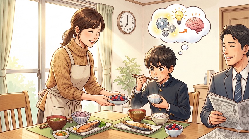 中学受験の当日に脳をフル回転させる朝の食事術