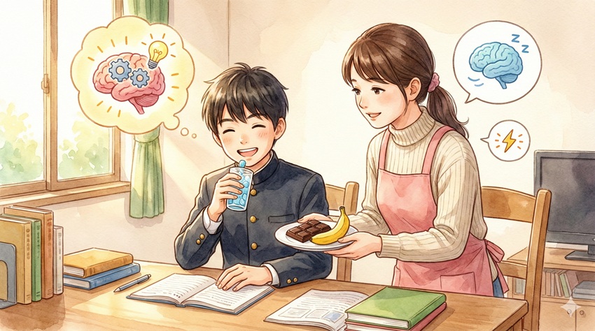 中学受験の合間に効果的なおやつと食事の摂り方ラムネ菓子が最強の脳のガソリンになる理由チョコやバナナでリラックスと補給を両立する