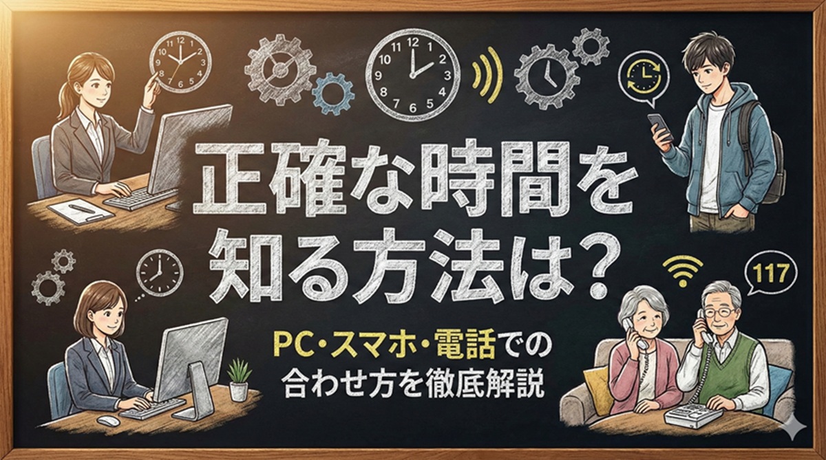 正確な時間を知る方法は？PC・スマホ・電話での合わせ方を徹底解説