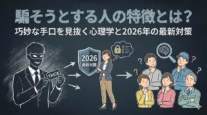騙そうとする人の特徴とは？巧妙な手口を見抜く心理学と2026年の最新対策