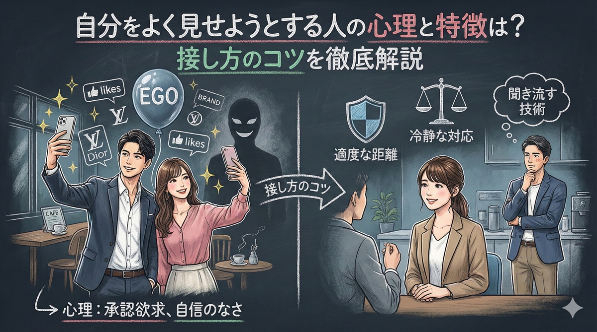 自分をよく見せようとする人の心理と特徴は?接し方のコツを徹底解説