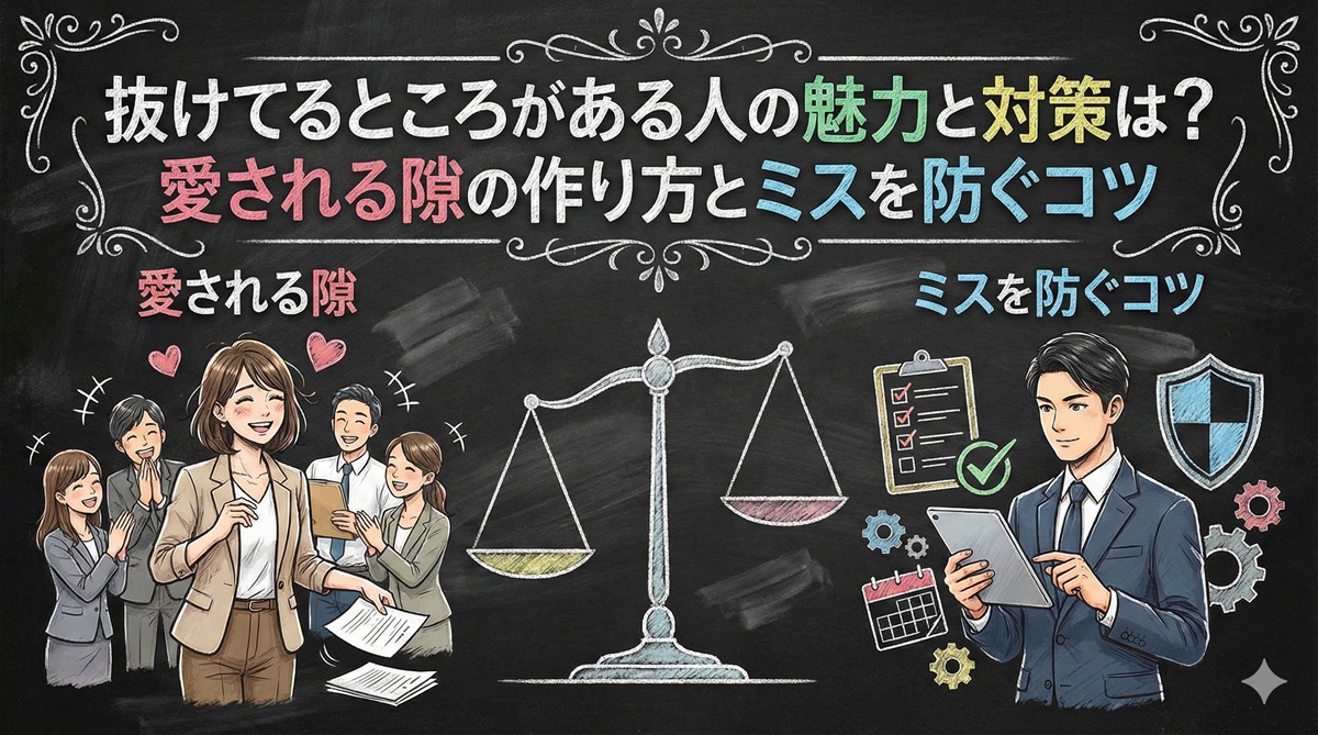 抜けてるところがある人の魅力と対策は？愛される隙の作り方とミスを防ぐコツ