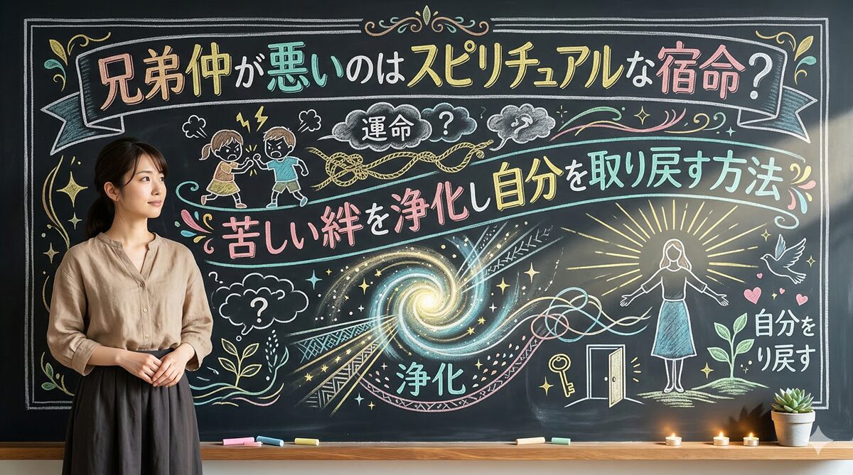 兄弟仲が悪いのはスピリチュアルな宿命?苦しい絆を浄化し自分を取り戻す方法