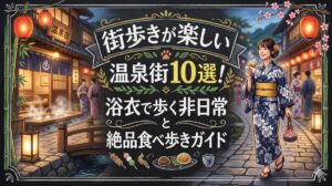 街歩きが楽しい温泉街10選！浴衣で歩く非日常と絶品食べ歩きガイド