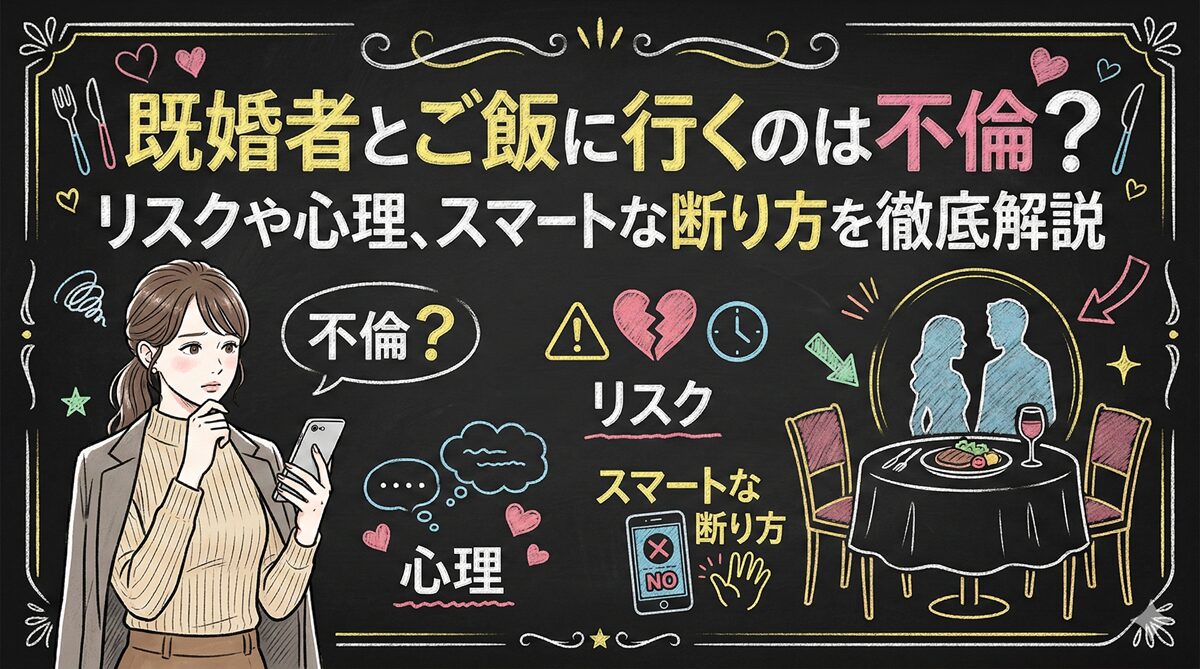 既婚者とご飯に行くのは不倫？リスクや心理、スマートな断り方を徹底解説