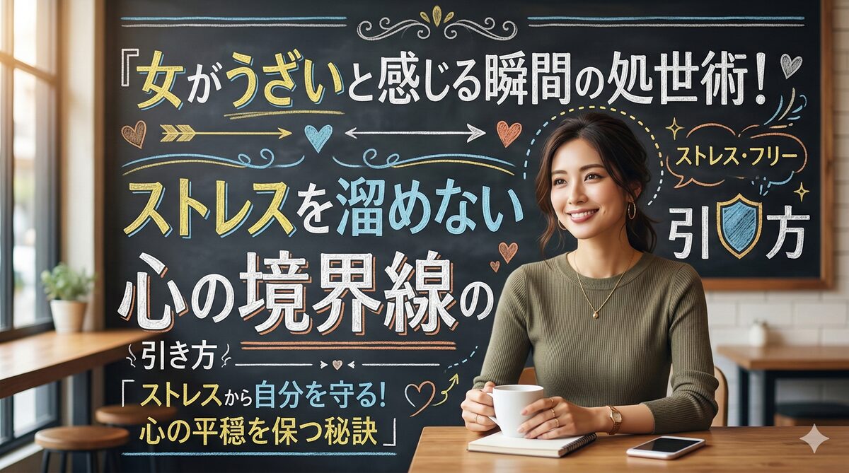 女がうざいと感じる瞬間の処世術！ストレスを溜めない心の境界線の引き方