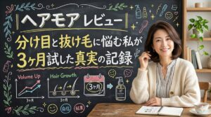 ヘアモア　レビュー｜分け目と抜け毛に悩む私が3ヶ月試した真実の記録