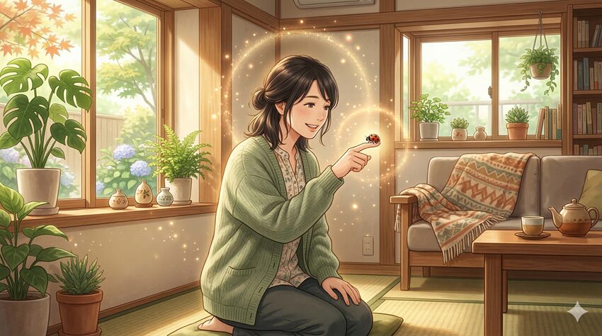 テントウムシが家の中に入ってきた!幸運を呼ぶスピリチュアルな意味