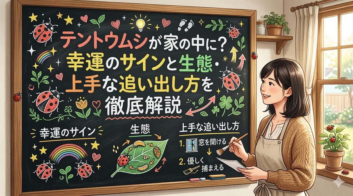 テントウムシが家の中に?幸運のサインと生態・上手な追い出し方を徹底解説