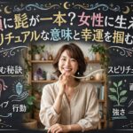 顎に髭が一本？女性に生えるスピリチュアルな意味と幸運を掴む秘訣