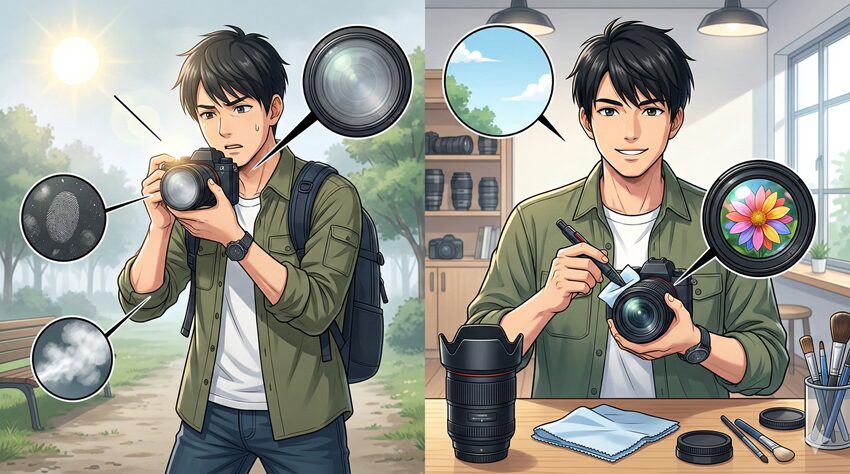 写真に白いモヤが写り込む主な原因と対処法