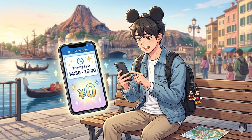 無料で取得できるディズニーシーの優先パス