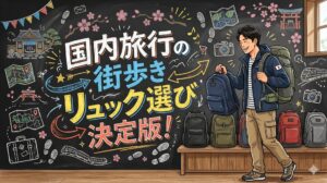 国内旅行の街歩きリュック選び決定版！1日中歩いても疲れないおすすめと選び方のコツ
