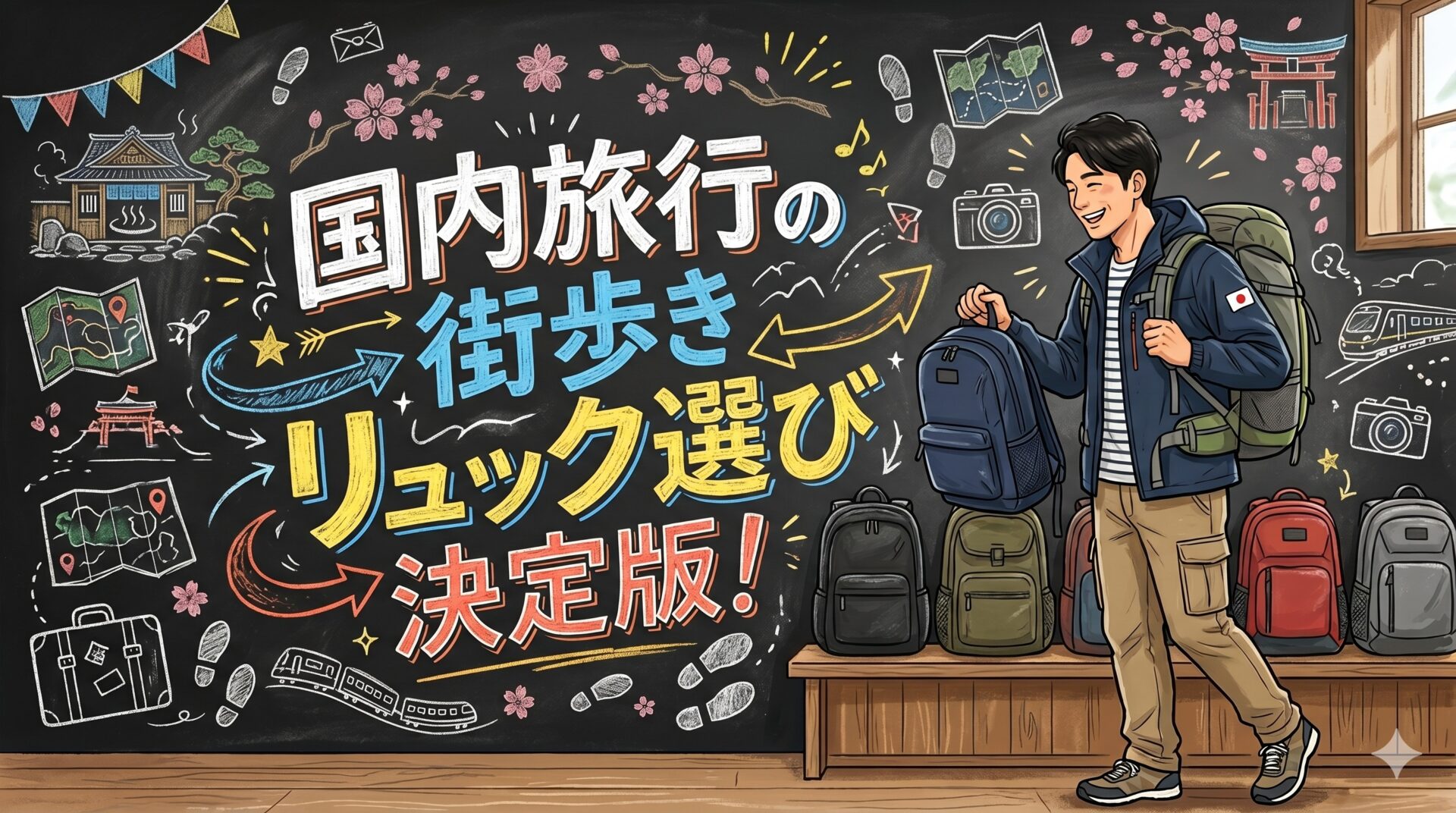 国内旅行の街歩きリュック選び決定版!1日中歩いても疲れないおすすめと選び方のコツ