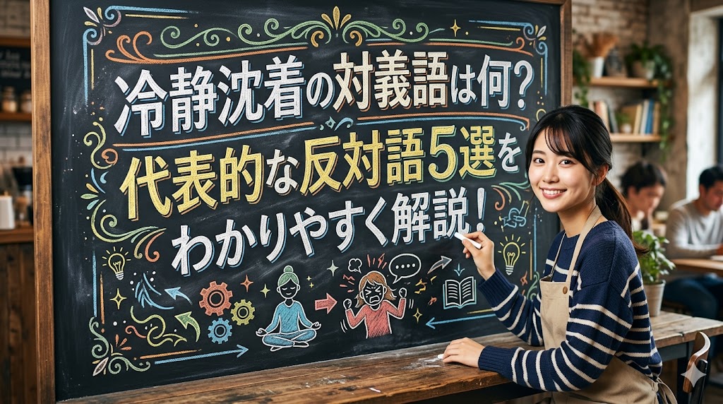 冷静沈着の対義語は何？代表的な反対語5選をわかりやすく解説！
