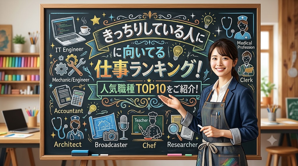 きっちりしている人に向いてる仕事ランキング！人気職種TOP10をご紹介！