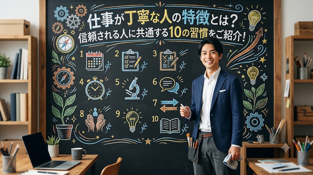 仕事が丁寧な人の特徴とは?信頼される人に共通する10の習慣をご紹介!