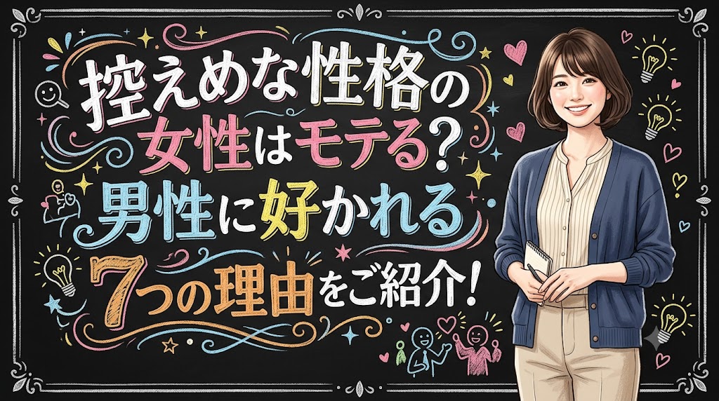 控えめな性格の女性はモテる?男性に好かれる7つの理由をご紹介!
