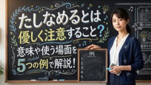 たしなめるとは優しく注意すること？意味や使う場面を5つの例で解説！