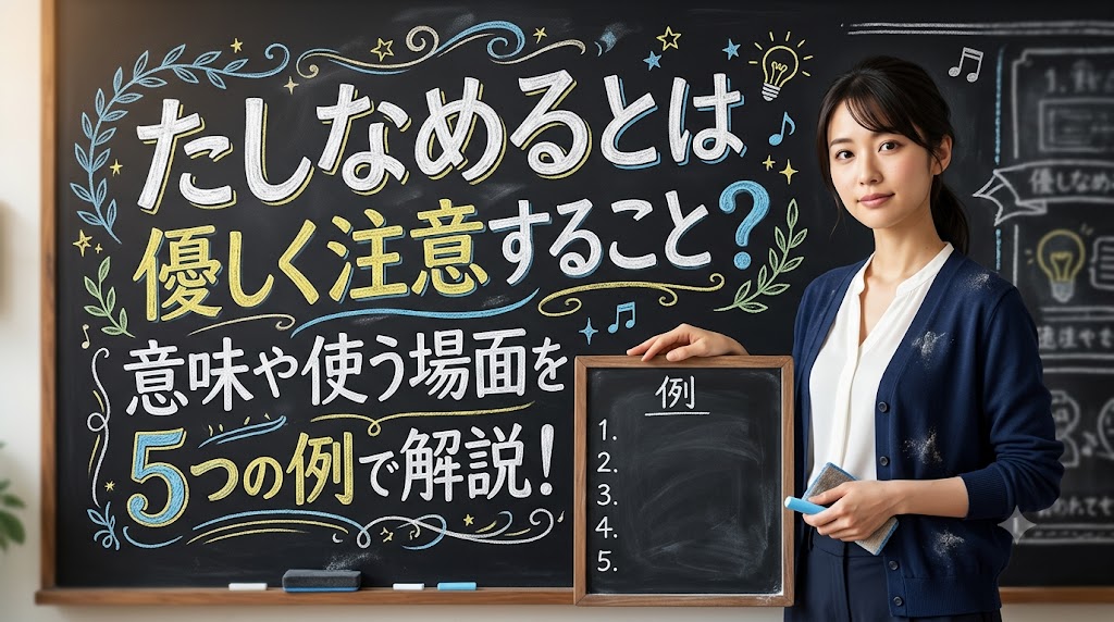 たしなめるとは優しく注意すること？意味や使う場面を5つの例で解説！