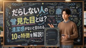だらしない人の見た目とは？清潔感がないと言われる10の特徴を解説！