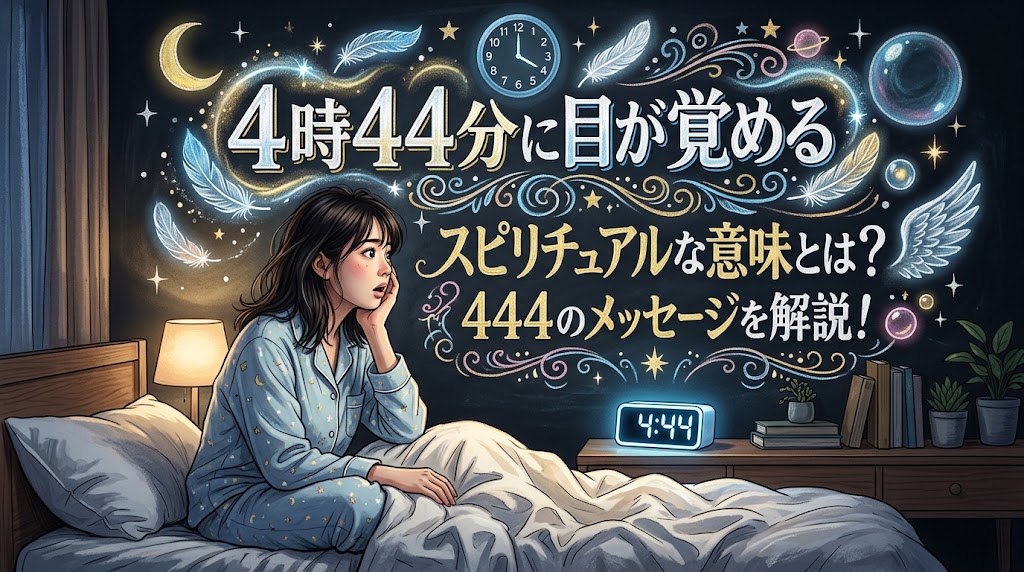 4時44分に目が覚めるスピリチュアルな意味とは?444のメッセージを解説!