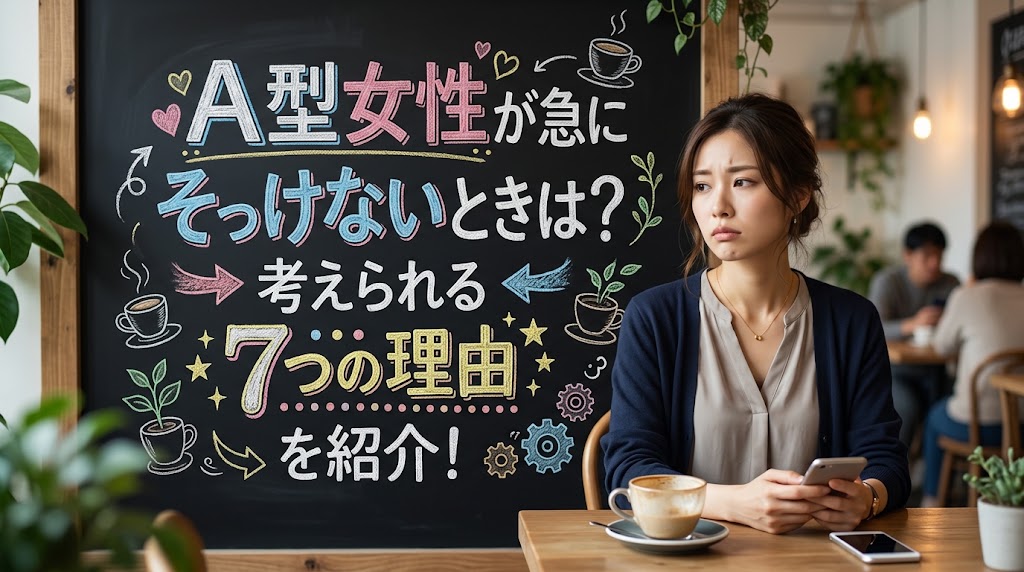 A型女性が急にそっけないときは?考えられる7つの理由を紹介!